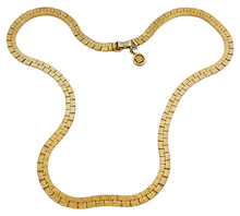 Load image into Gallery viewer, Vintage GIVENCHY gold textured snake chain designer runway necklace
