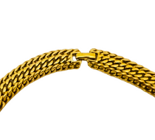 Load image into Gallery viewer, Vintage MONET gold triple chain link designer runway necklace
