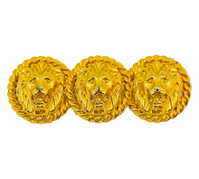Load image into Gallery viewer, Vintage ANNE KLEIN gold lions head designer runway brooch
