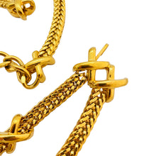 Load image into Gallery viewer, Vintage ST JOHN huge gold chain belt necklace designer runway
