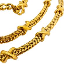 Load image into Gallery viewer, Vintage ST JOHN huge gold chain belt necklace designer runway
