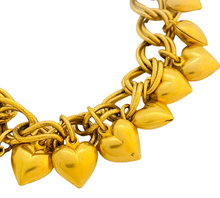 Load image into Gallery viewer, Vintage KIRKS FOLLY chain heart charm designer runway bracelet
