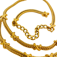 Load image into Gallery viewer, Vintage ST JOHN huge gold chain belt necklace designer runway
