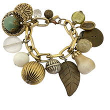 Load image into Gallery viewer, Vintage LENORA DAME designer gold charm bracelet
