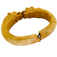 Load image into Gallery viewer, Vintage designer panther head clamper bracelet
